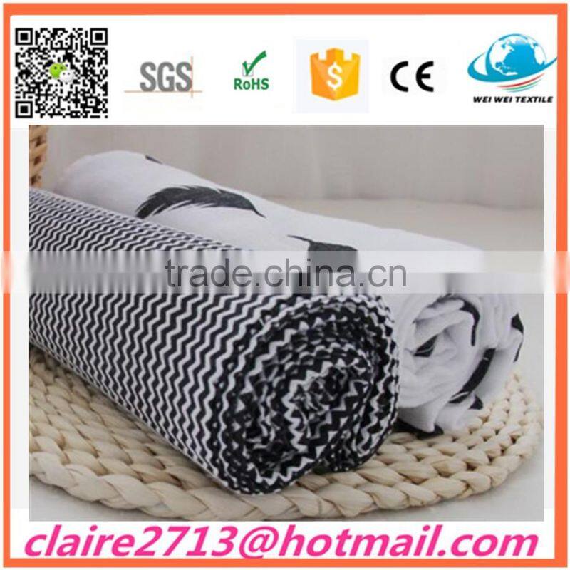 100% organic cotton yarn muslin swaddle blanket