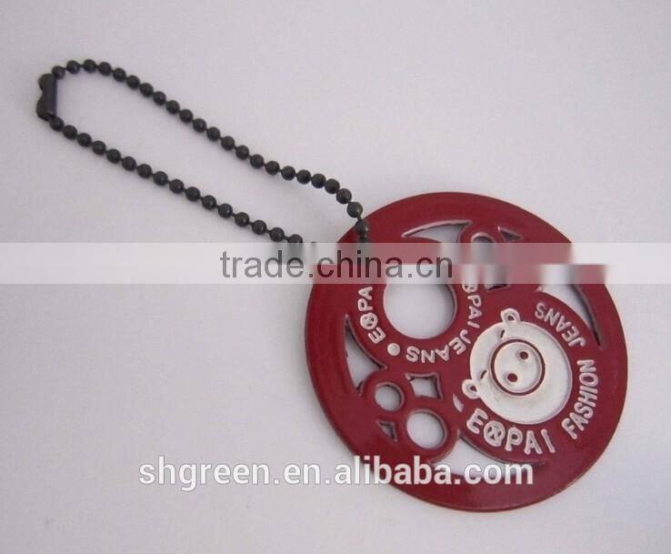 Top quality metal hangtag with key ring