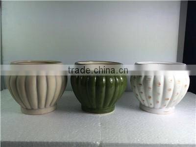 Colorful wholesale cheap home decorative ceramic handicrafts flower pot with saucer