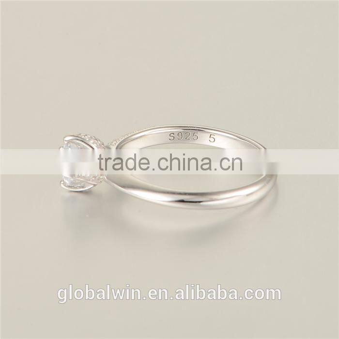 925 Latest Simple Design Ladies Coustume Jewelry Italian Silver Rings