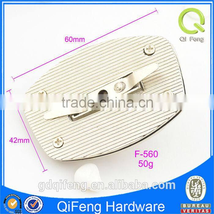 F-560 handbag hardware bag lock nickel color oval custom turn locks