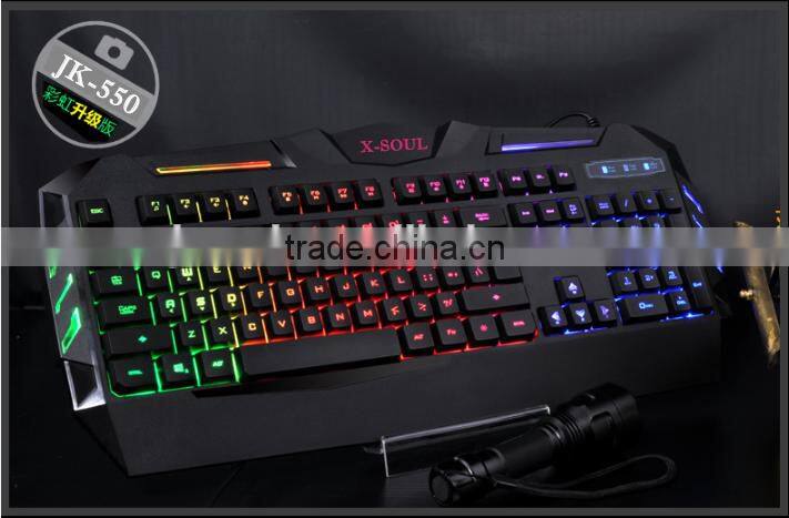 latest neon light transparent plastic gaming computer keyboard
