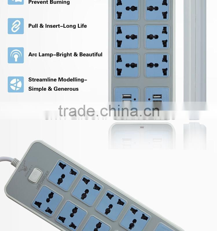 Convenience outlet universal,desktop USB power strip,electrical socket with usb