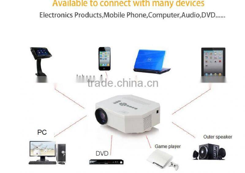 New mini projector UC30 mobile power supply power 1080p support lcd projector movie projector new mini 150lumens projector