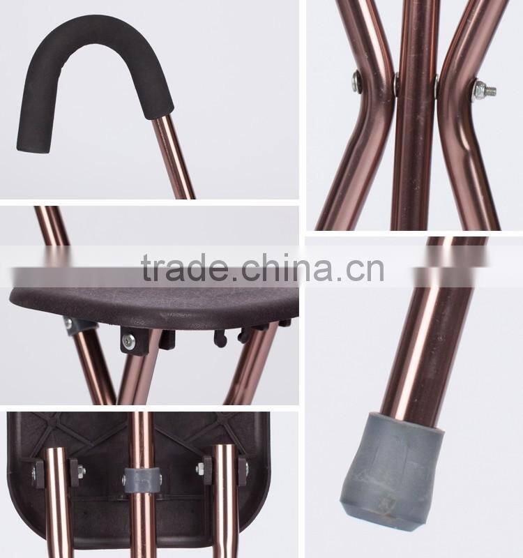 Dependable walking tools with seat foldable disabled cane walker with factory price