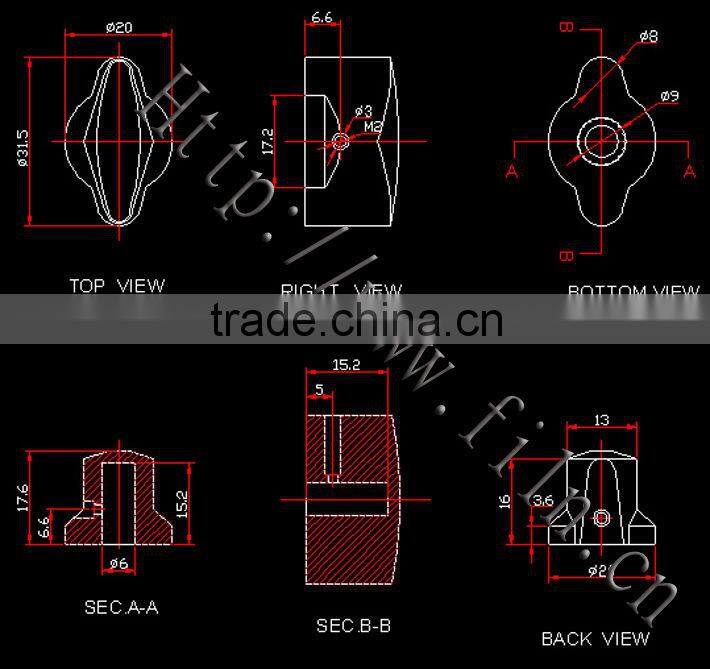 FL12-5 plastic rotary switch electric range knob