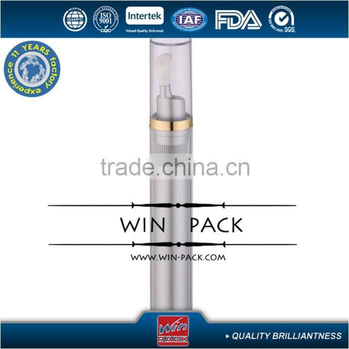 7.5ml 10ml 15ml clear airless bottle for eye cream with plastic head, eye cream plastic bottle, airless bottle for eye cream