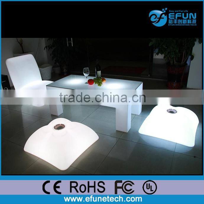 battery rechargeable illuminated soft color outdoor bar furniture sets,led light patio furniture