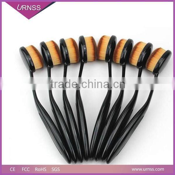 Hot sale Professional 10pcs Oval Toothbrush Makeup Brushes Set
