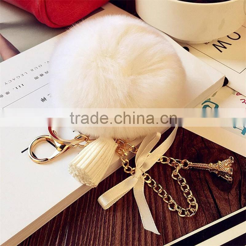 Women bag pendant key chain fur ball keychains