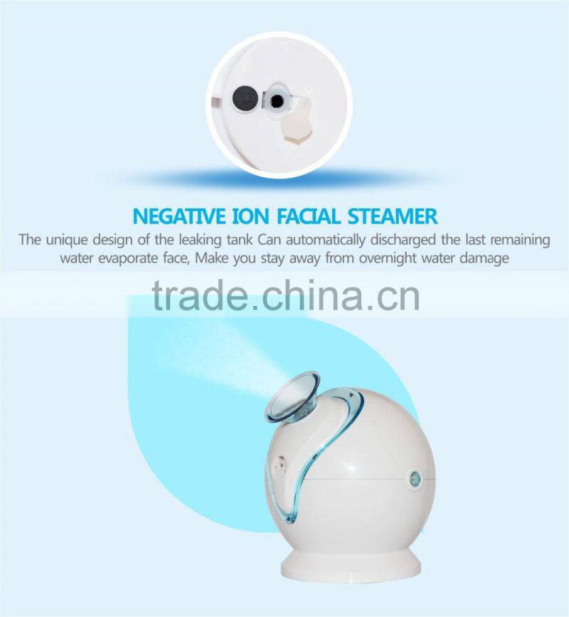 2016 newest negative ion electroic facial water steamer for removal makeup women