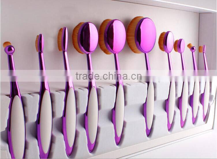 New Arrival red and white Color ToothBrush Style Private Label lip Oval Makeup brush