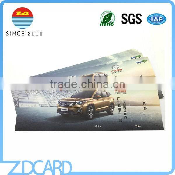 High Quality Thermo Paper/Coasted Paper RFID Ticket Free Sample
