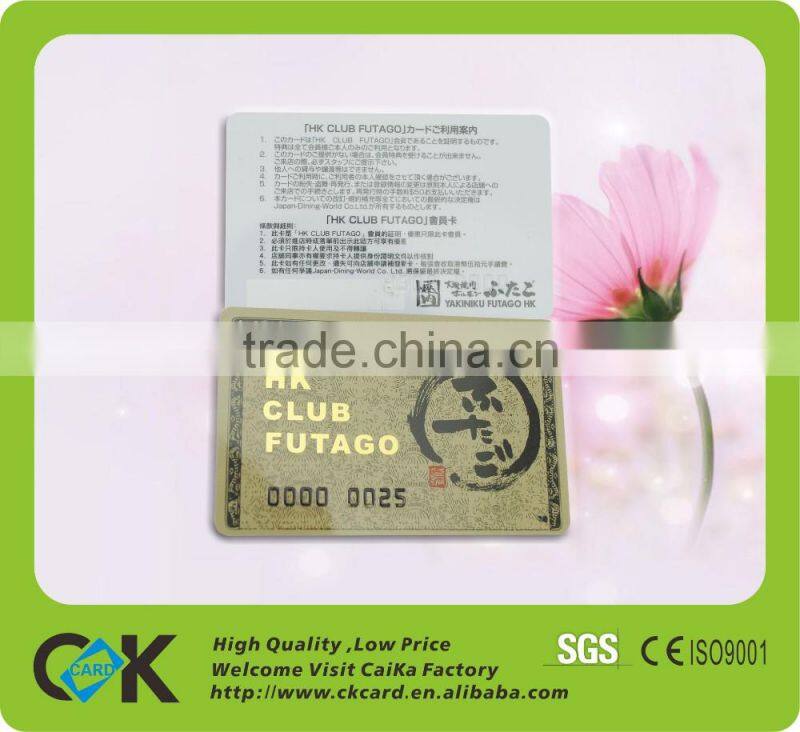 Custom overlay hologram plastic card from golden supplier