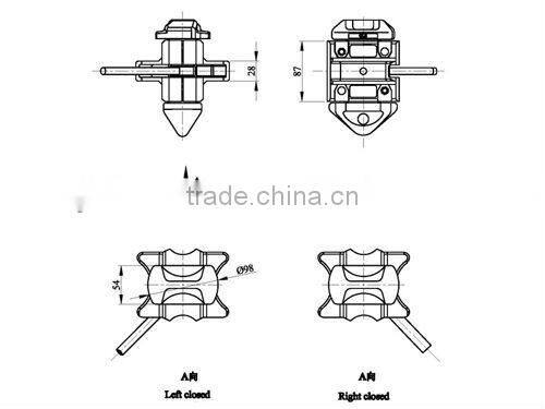 Hot dip galvanized forged steel Manual twistlock