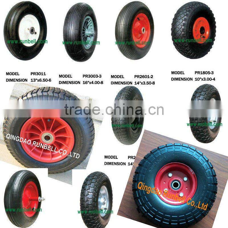 pneumatic rubber caster wheels with rims