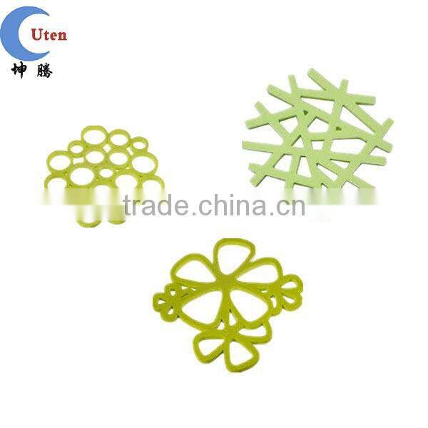 orange leaf shape silicone kitchen mat
