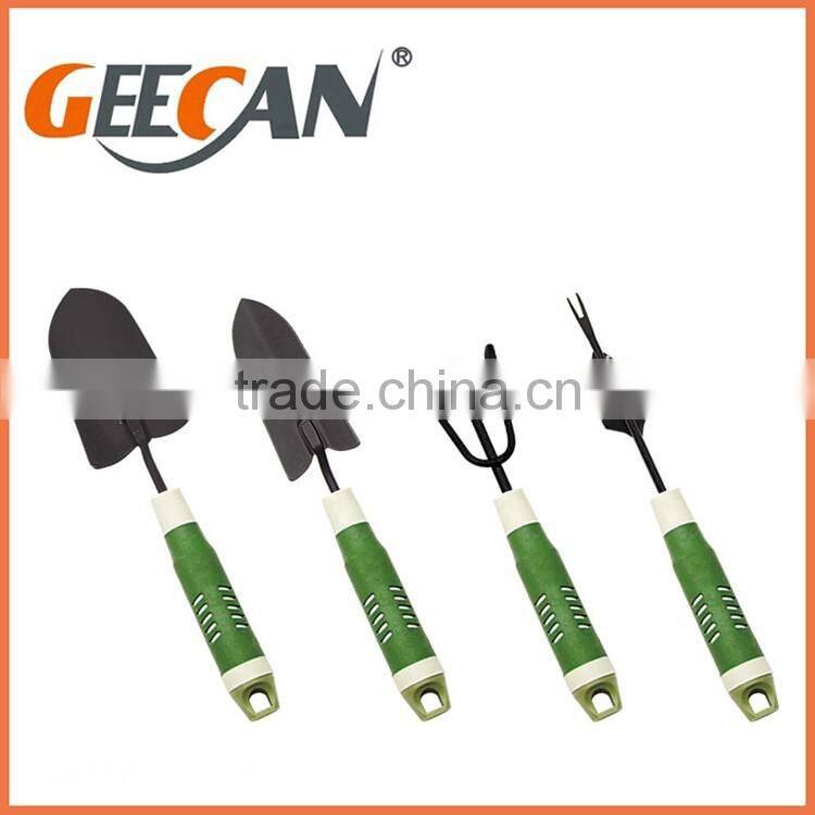 Professional cheap 5pcs metal garden tool set with soft plasti handle