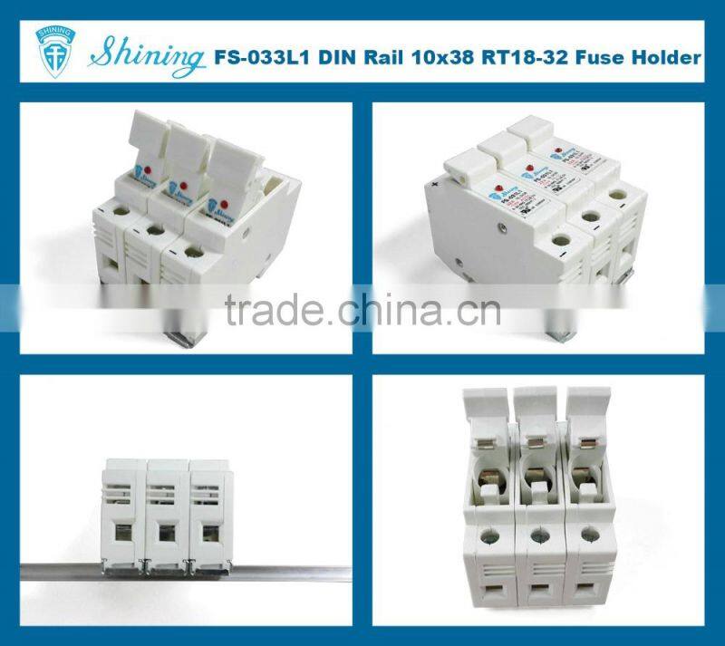 FS-033L1 Embedded Indicator 110V 32A 3 Pole RT18-32 Ceramic Fuse Holder