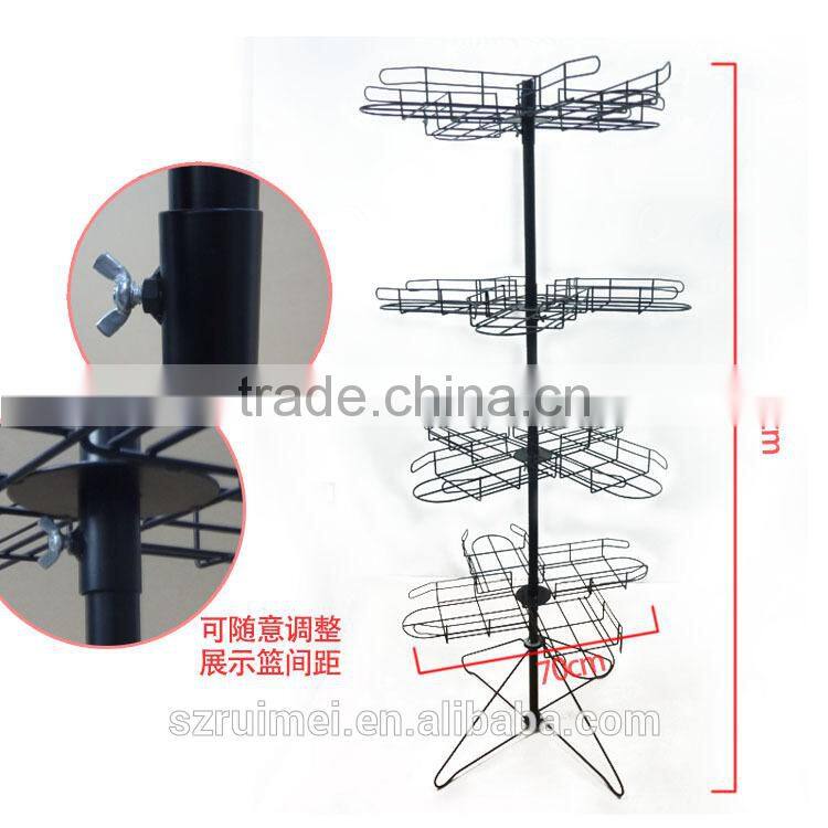 Nice look customized multi-tier adjustable hat display stand