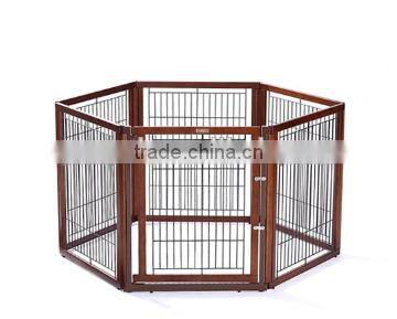foldable wooden pet dog cage with a door-6