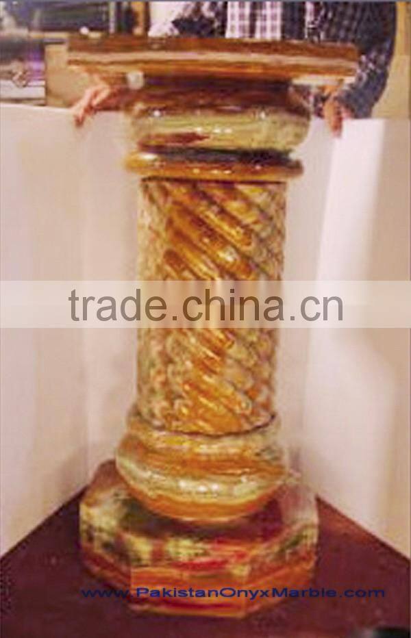 NATURAL DECORATIVE RED ONYX PEDESTALS COLLECTIONS