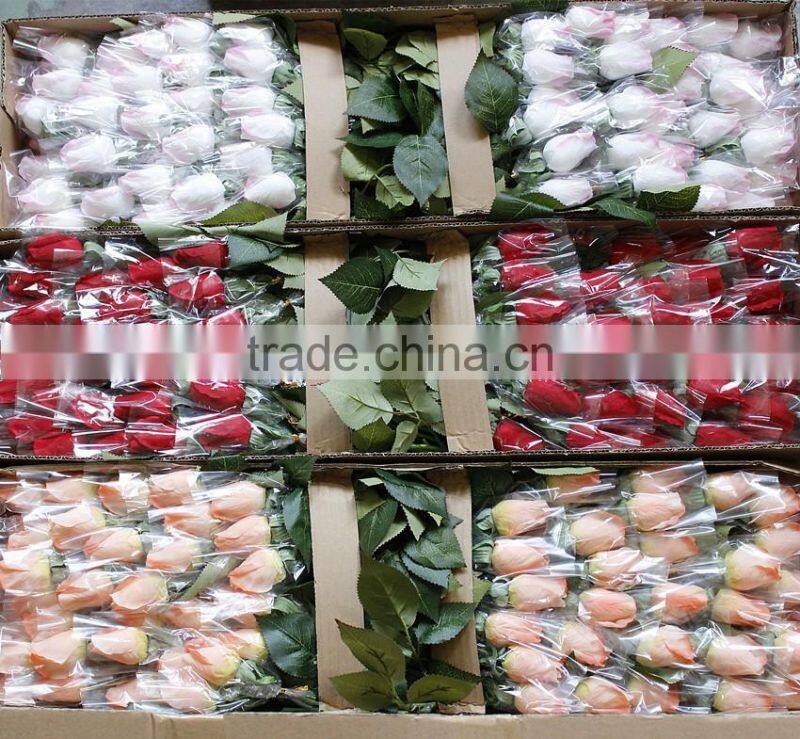 New simulated flower feel rose decorative artificial silk roses flowers