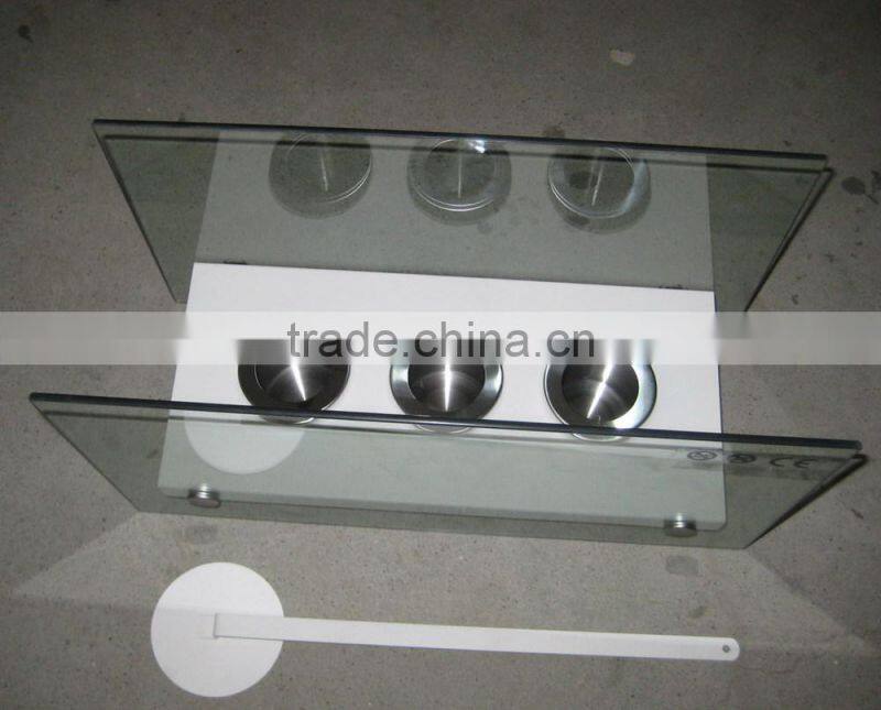 indoor glass fireplace with crushed glass, gel fuel glass fireplace