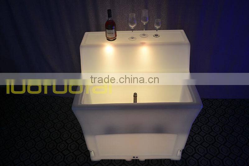 112CM High PE plastic Illuminated Bar Corner Unit/LED bar counter /LED bar/LED Illuminated Bar Hire LTT-BC05A