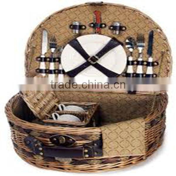 100%handmade natural exquisite empty picnic baskets,wicker picnic basket wholesale