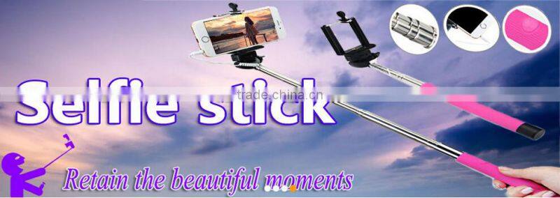 Wholesale smart phone cable monopod wirelss bluetooth selfie stick