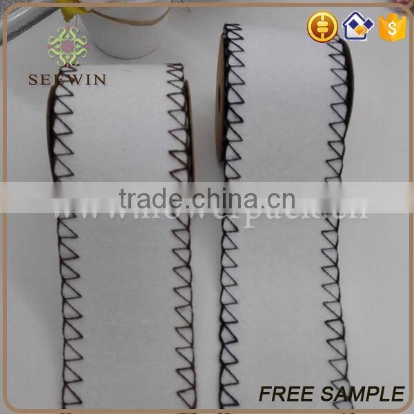 white felt fabric ribbon roll for gift packaging