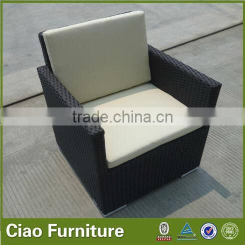 space saving outdoor rattan cafe table chair set