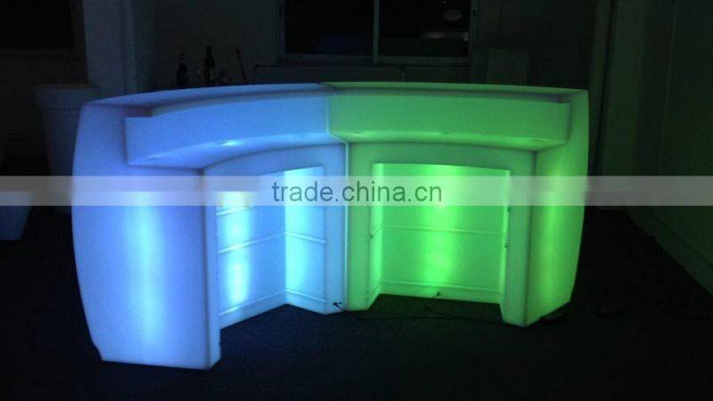 straight bar counter remote change colours LED glowing bar counter table