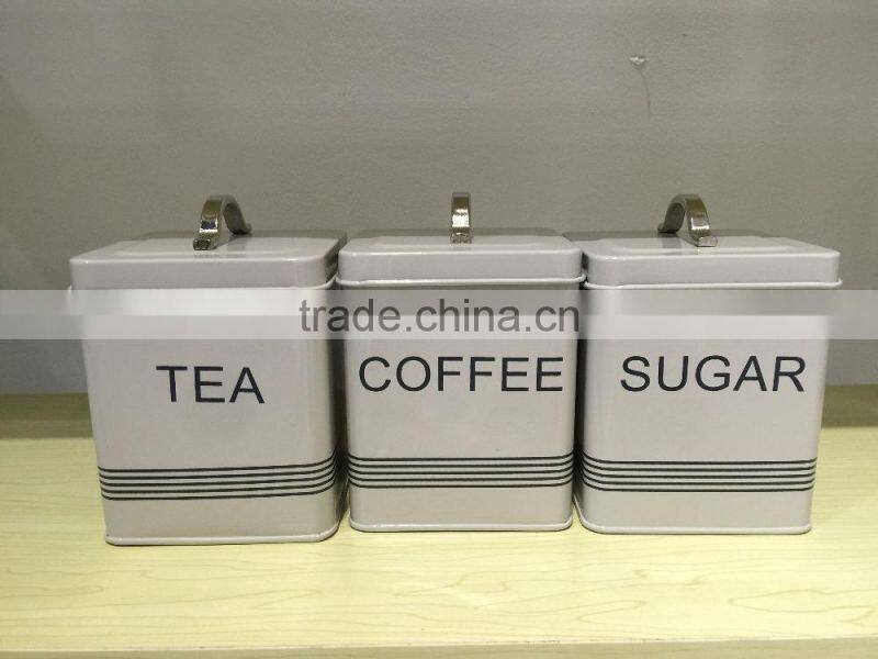 SET 0181 retro classic round sugar tea coffee canister