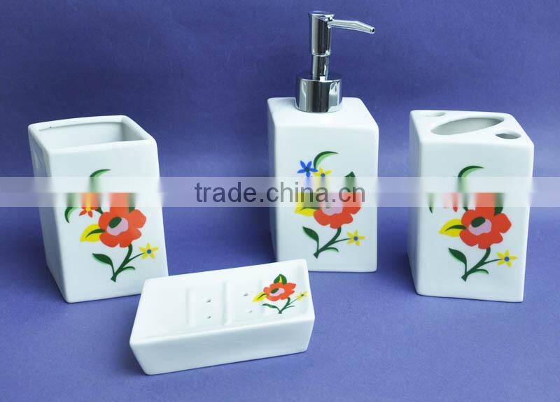 ceramic bathroom set with dolphin design