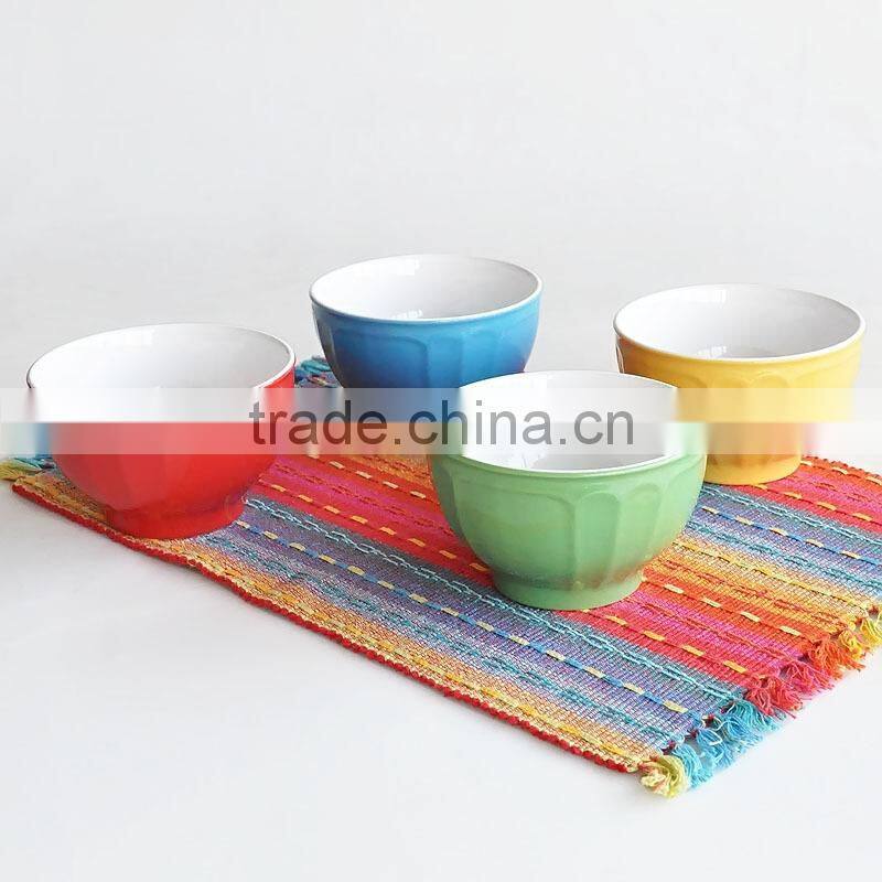 Ceramic Bowl with Embossed