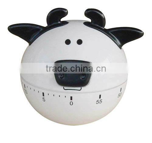 Plastic bull shape countdown timer/cattle mechanical timer