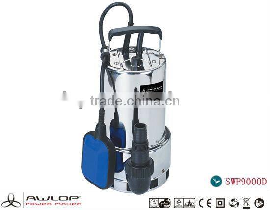 1100W 18500L/h Dirty Water Hand Pump / Submersible Breast Water Pump