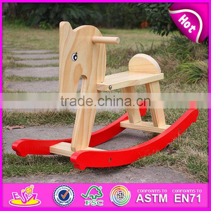 2015 Kids Toy Wooden Rocking Horse,Safe Wooden Animals Traditional Rocking Horse,Swing children wooden rocking horse toy W16D059