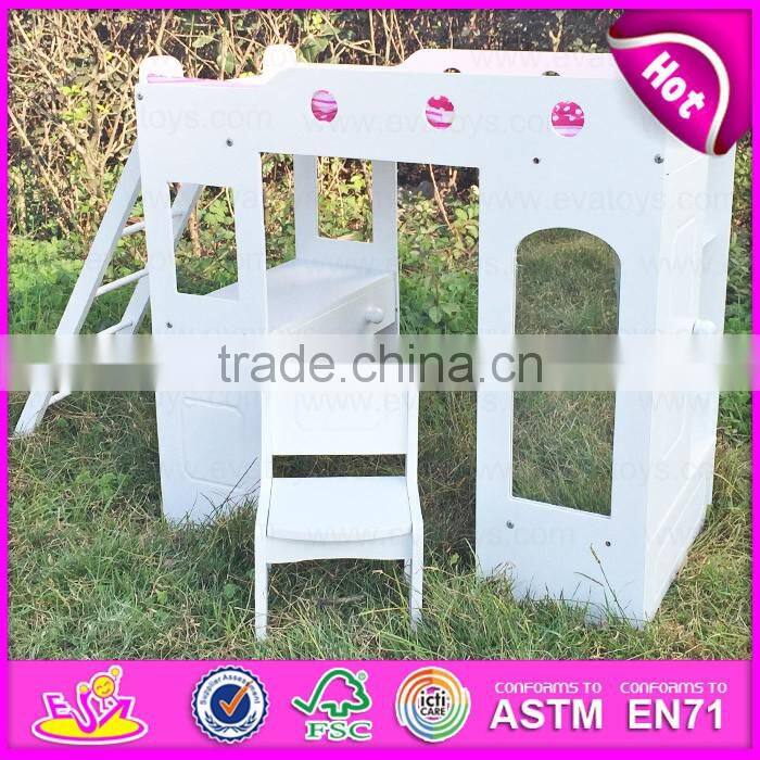 2016 new design miniature children wooden toy kitchen sale W06B019