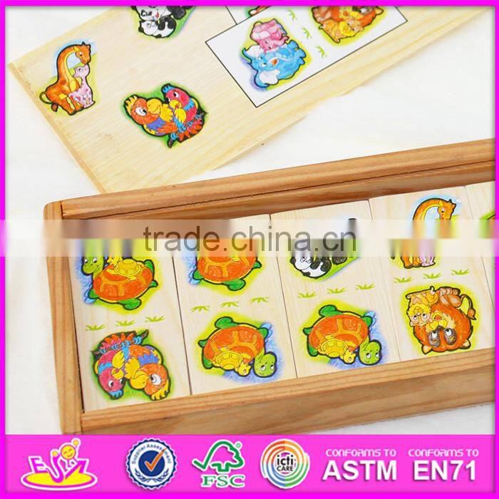 2016 New and popular children wooden domino gift W15A062