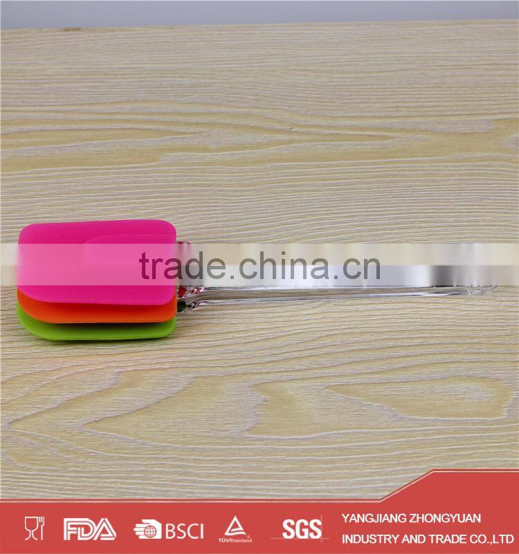 baking tools silicone scraper with long plastic handle
