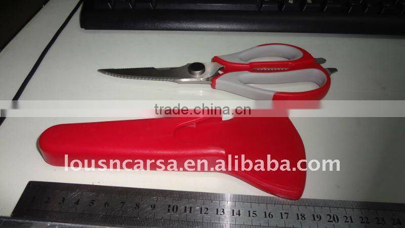 stainless steel kitchen shears with plastic handle,