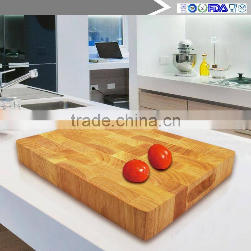 wholesale rubber wood chopping block square