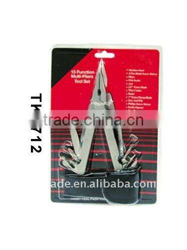 2014 Hardware multi function stainless steel plier hand tools with blister card TK0106