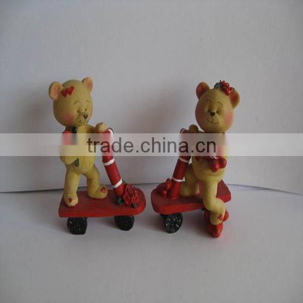 Resin dog ornaments valentine's day