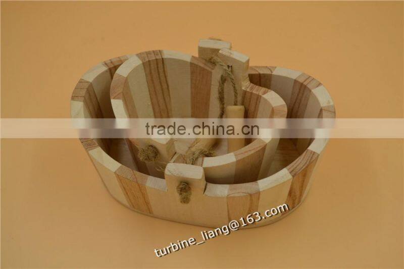 wooden baskets of 3pcs