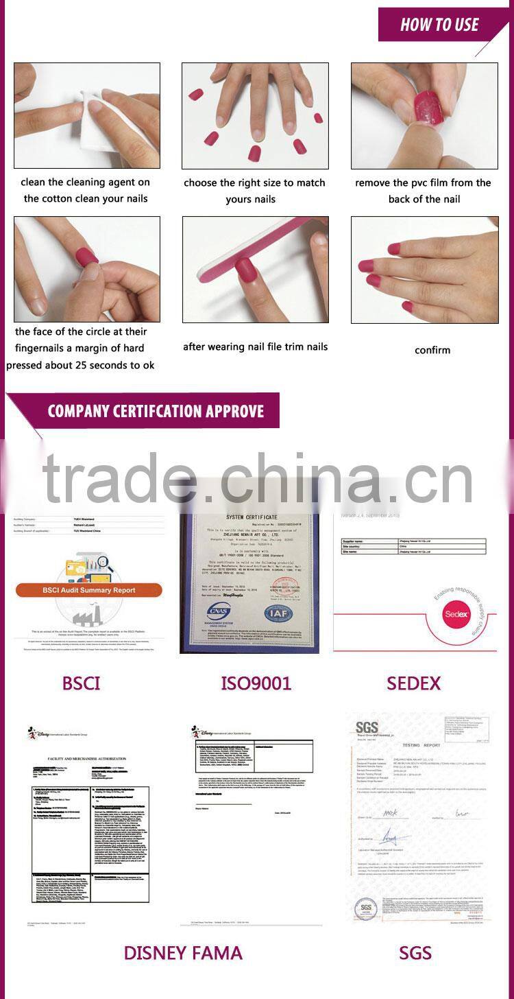 Professional Painted UV gel tips with double-sided tape nail art tips