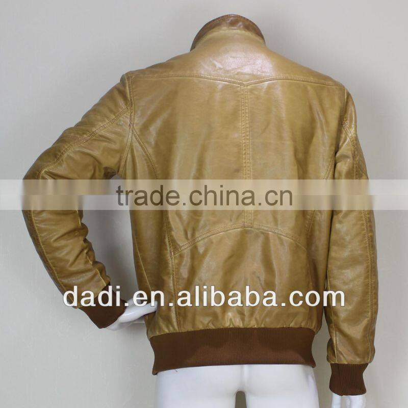 Cheap Motorcycle Man PU Leather Jacket